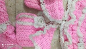 Girl Handmade Sweter, Cap And Socks