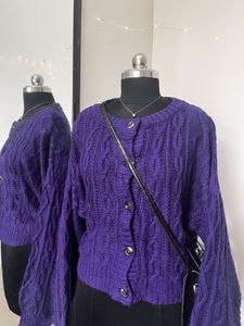 Purple Cardigan