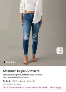 Distressed American Eagle Jeans