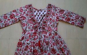 Pure Cotton Jaipuri Short Peplum Kurti !