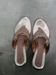 Sparkly Silver Flip Flops