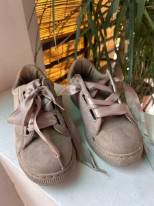 Brown Branded Suede Shoes