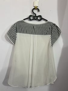 Chic Striped Detail Top