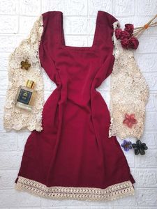 Corset Back Lace-Sleeve Kurti🎀