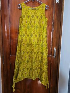Yellow Sleeveless kurta