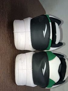 White &amp; Green Athletic Sneakers