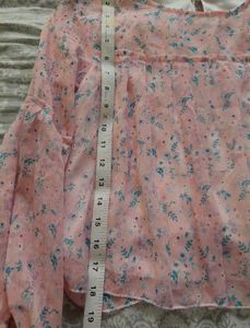 Floral Print Top, baby pink