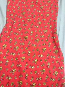 Forever 21 Red Floral Bodycon Dress