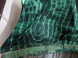 Elegant Green Net Saree