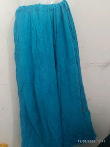 Fully Flared Sea Green Palazzo Cum Skirt
