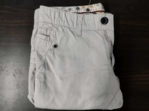 Men&#39;s Cream Color Cotton Pants
