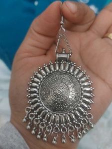 Oxidized Silver Dangle Earrings