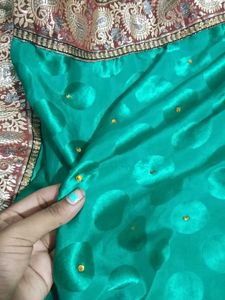 Green Embellished Saree