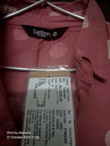Earthen Pink Polka Dot Top