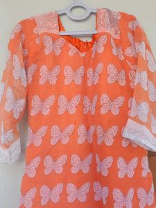 Butterfly Print Kurta
