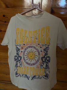 Aesthetic SOLSTICE graphic oversized tee