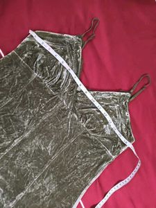 Olive Velvet Cami Top