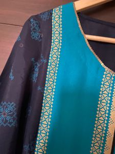 Elegant Navy Blue &amp; Firozi Kurta from (W)16
