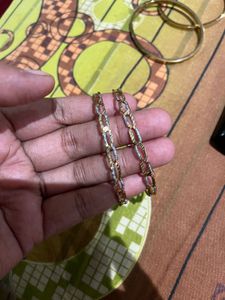 Gold & Silver Chain Bangles (Set of 2)