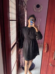 Black Mock Neck Dress