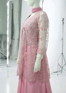 Party Sarara Blouse - Pink Lace 3-Piece Set