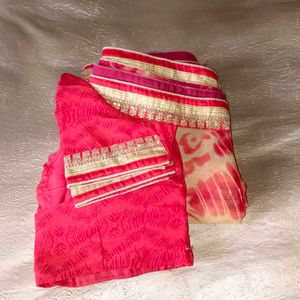 🛍️ Red &amp; Faded Golden Saree ⭐⭐⭐⭐