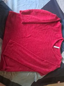 Red Knit Top