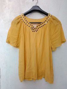 New With Tag Cute Mustard Korean Pullover