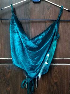 Elegant velvet one thread corset top
