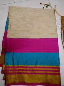 Art Silk Saree With Blouse Size 36 To 38