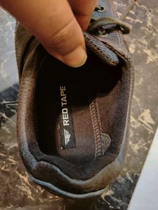 Red Tape Semi Formal Coffee Brown Leather Shoes