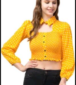 Yellow Crop Top