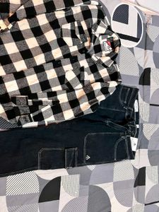 Cargo Pants And Woolen Shirt