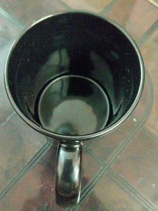 Jet Black Mug With One Sided Print