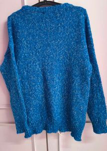 Blue Knit Pullover