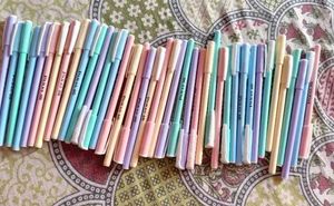 New Korean Style Blue Ball Point Pen  10 Pieces