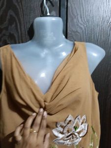 Floral Embroidered Tank Top Zara Black To