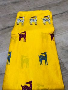 Art silk new saree💛🩵