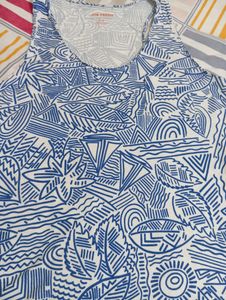White Printed Top