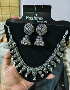 combo of 2 Oxidized Silver Jewelry Set