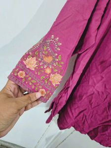 Embroidered Pink Tunic