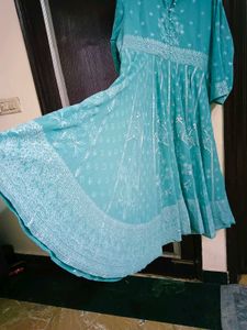 Juniper Mint Green Partywear Anarkali Set