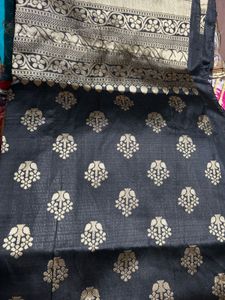Black Art Silk Saree