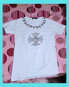 Trendy Sky Blue Chrome Hearts Inspired T-Shirt 👕✨