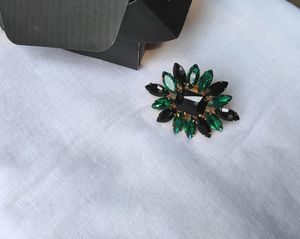 Zaveri Pearls Black -Green ring
