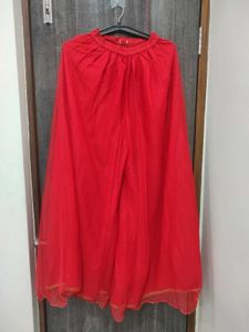 Red Designer Plazo Suit