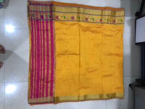 Yellow Saree With Blouse 5.5 Meter