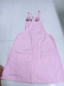 max Pink Denim Button-Down Dress