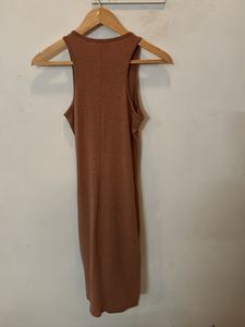 Nude Bodycon Racer Back Dress