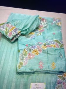 Green Striped and Floral Set